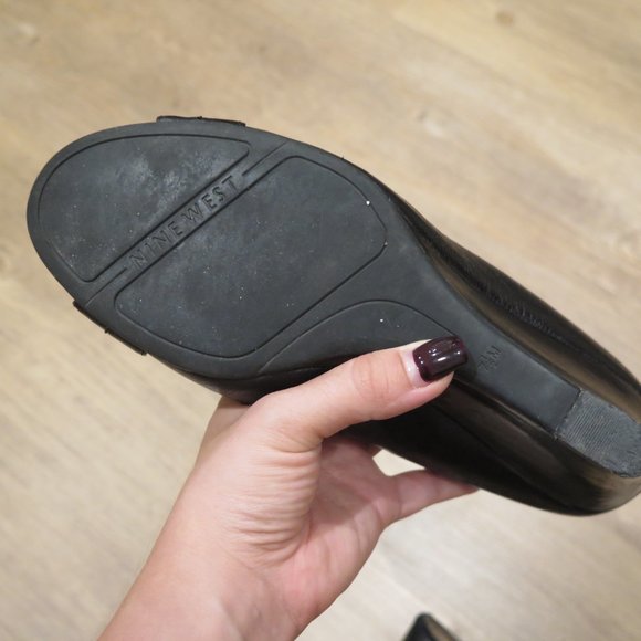 Black Nine West Wedges Size 7.5 - Picture 7 of 10